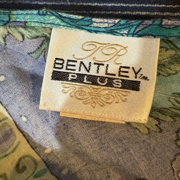 Vintage Bentley Plus Women's 20 Boho Rayon Button-Up Shirt Floral Festival Top - Picture 13 of 16